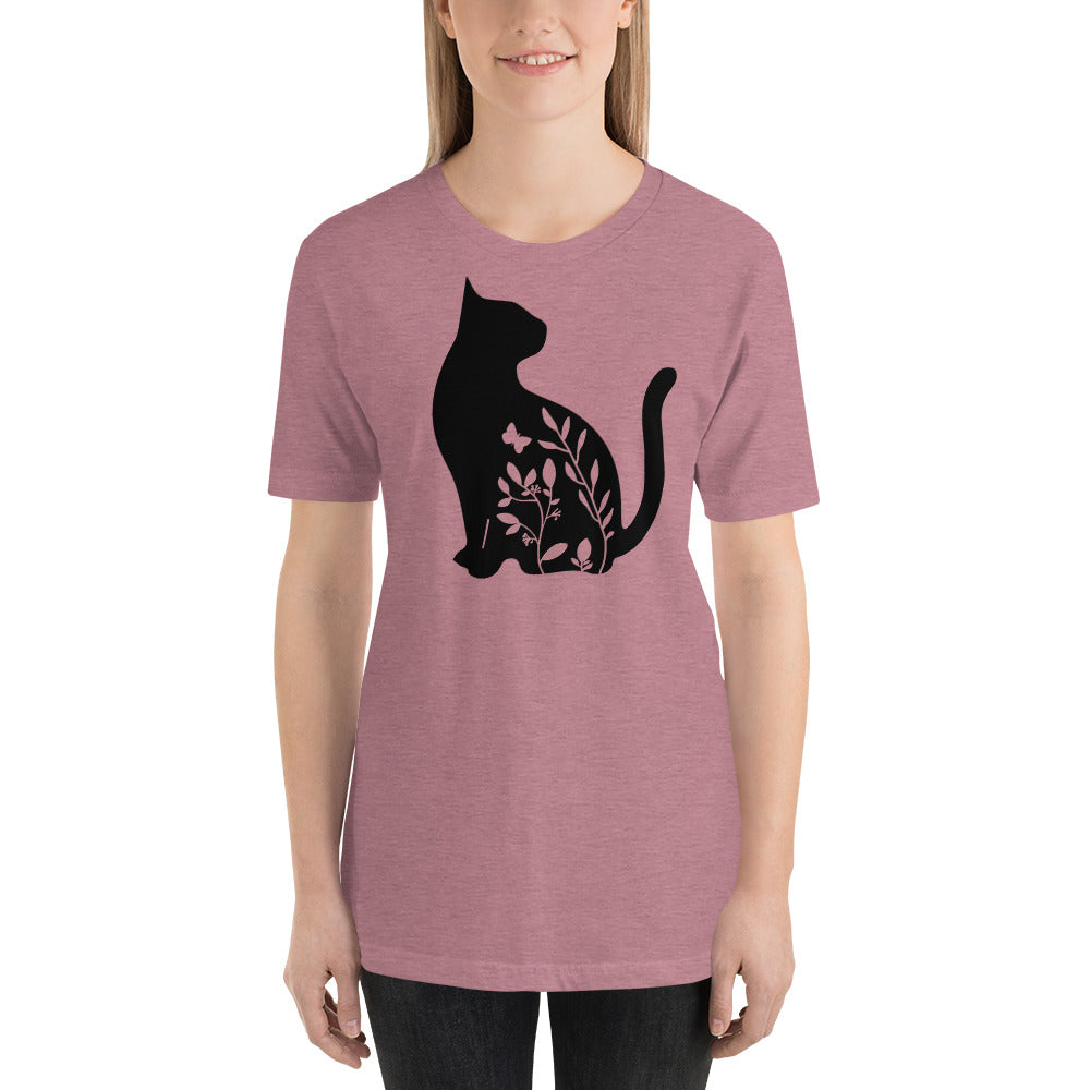 Cat with Flowers T-shirt for Women