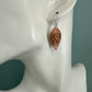 Beech Leaf Copper and Silver Earrings - Cloverleaf Jewelry