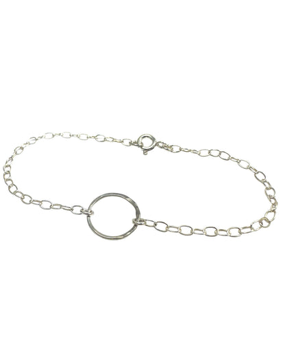 Halo Small Silver Bracelet or Anklet