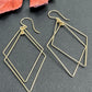 Prism Gold Double Diamond Interlocking Earrings