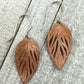 Beech Leaf Copper and Silver Earrings - Cloverleaf Jewelry