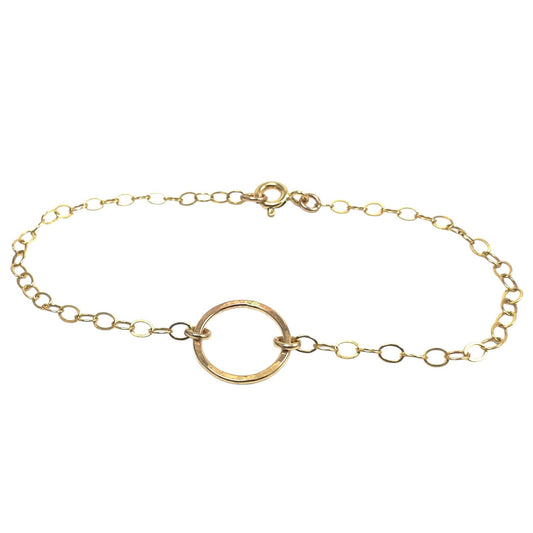 Halo Small Gold Bracelet or Anklet
