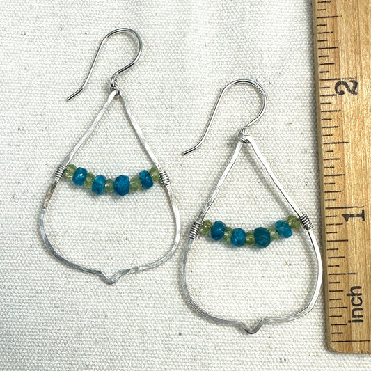 ON CLEARANCE Arabesque Gemstone Silver Earrings