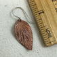 Beech Leaf Copper and Silver Earrings - Cloverleaf Jewelry