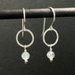 Demure Silver Gemstone Earrings