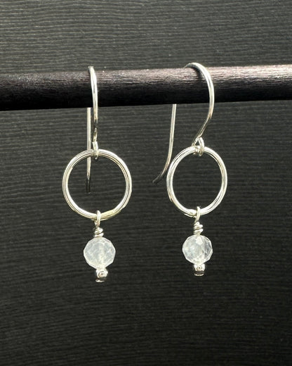 Demure Silver Gemstone Earrings - Cloverleaf Jewelry
