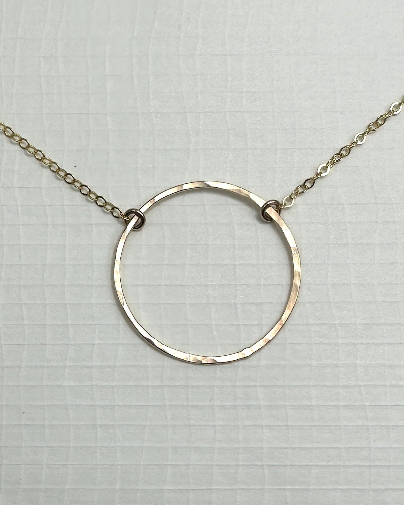 Halo Gold Circle Necklace