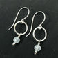 Demure Silver Gemstone Earrings