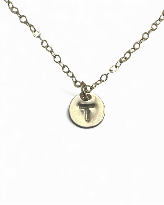 Min-I-nitials Gold Initial Necklace