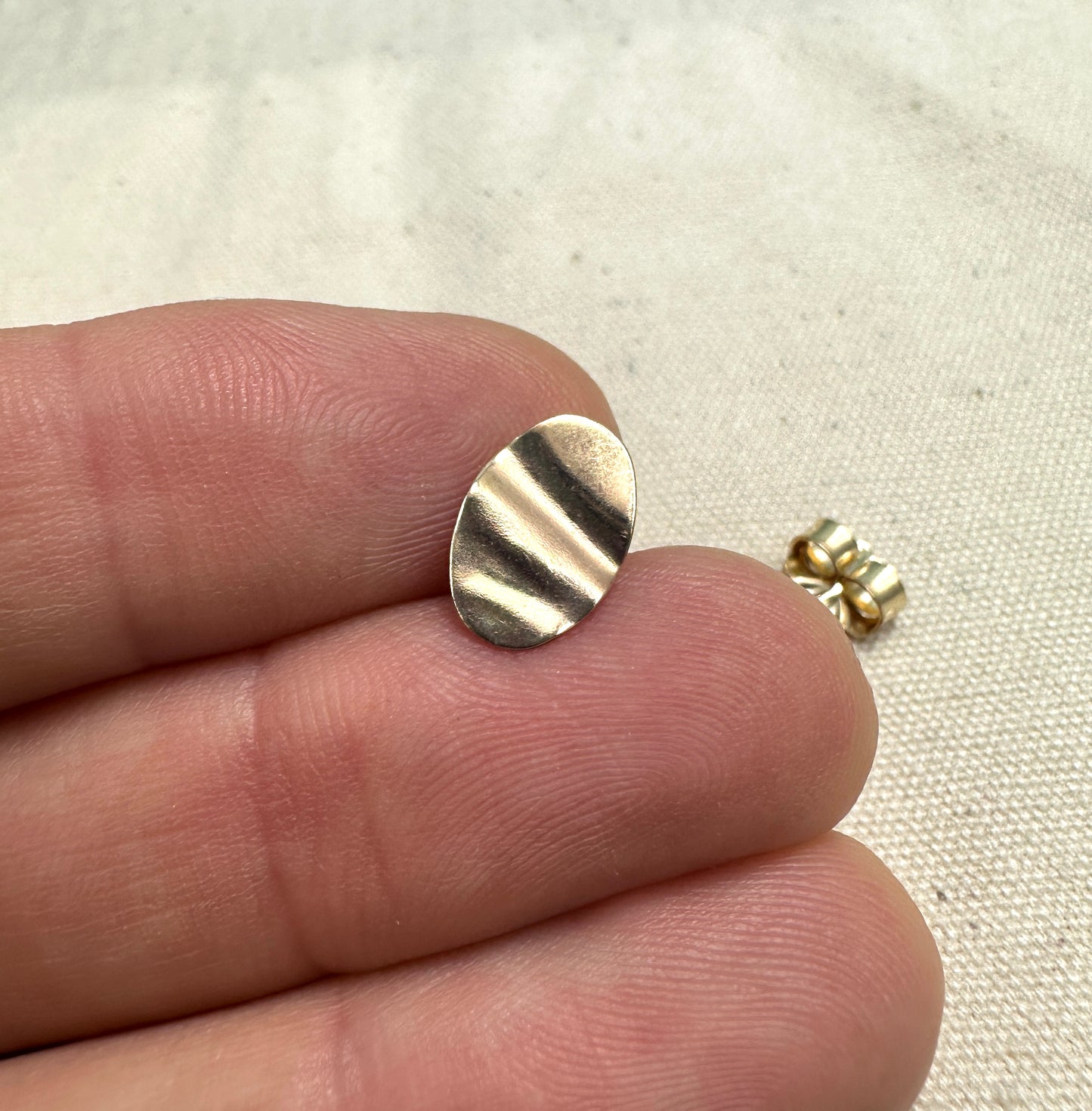 ON CLEARANCE Truly Oval Gold Post Earrings