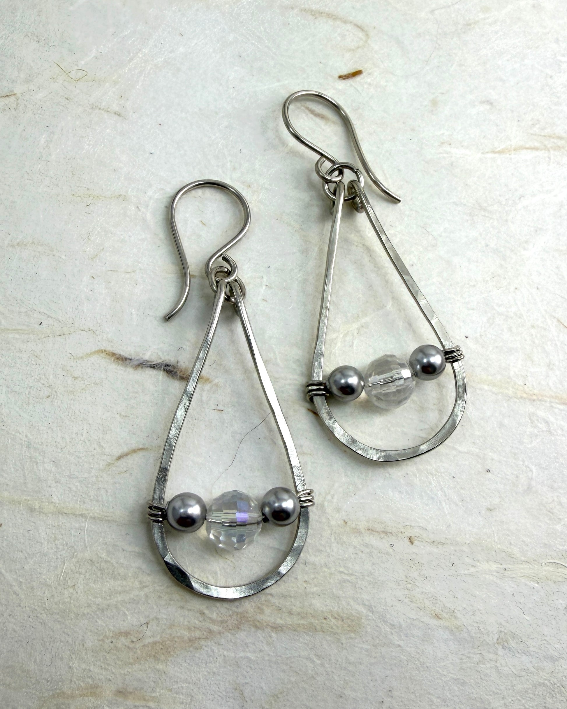 Jewelry Class: Earring Experience-Hammered Frame Earrings - Cloverleaf Jewelry