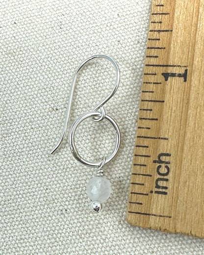 Demure Silver Gemstone Earrings - Cloverleaf Jewelry