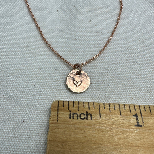 ON CLEARANCE Tiny Heart Rose Gold Necklace