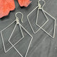 Prism Silver Double Diamond Interlocking Earrings