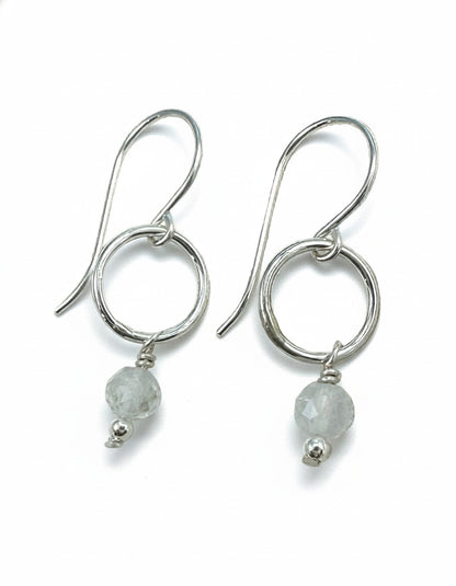 Demure Silver Gemstone Earrings - Cloverleaf Jewelry