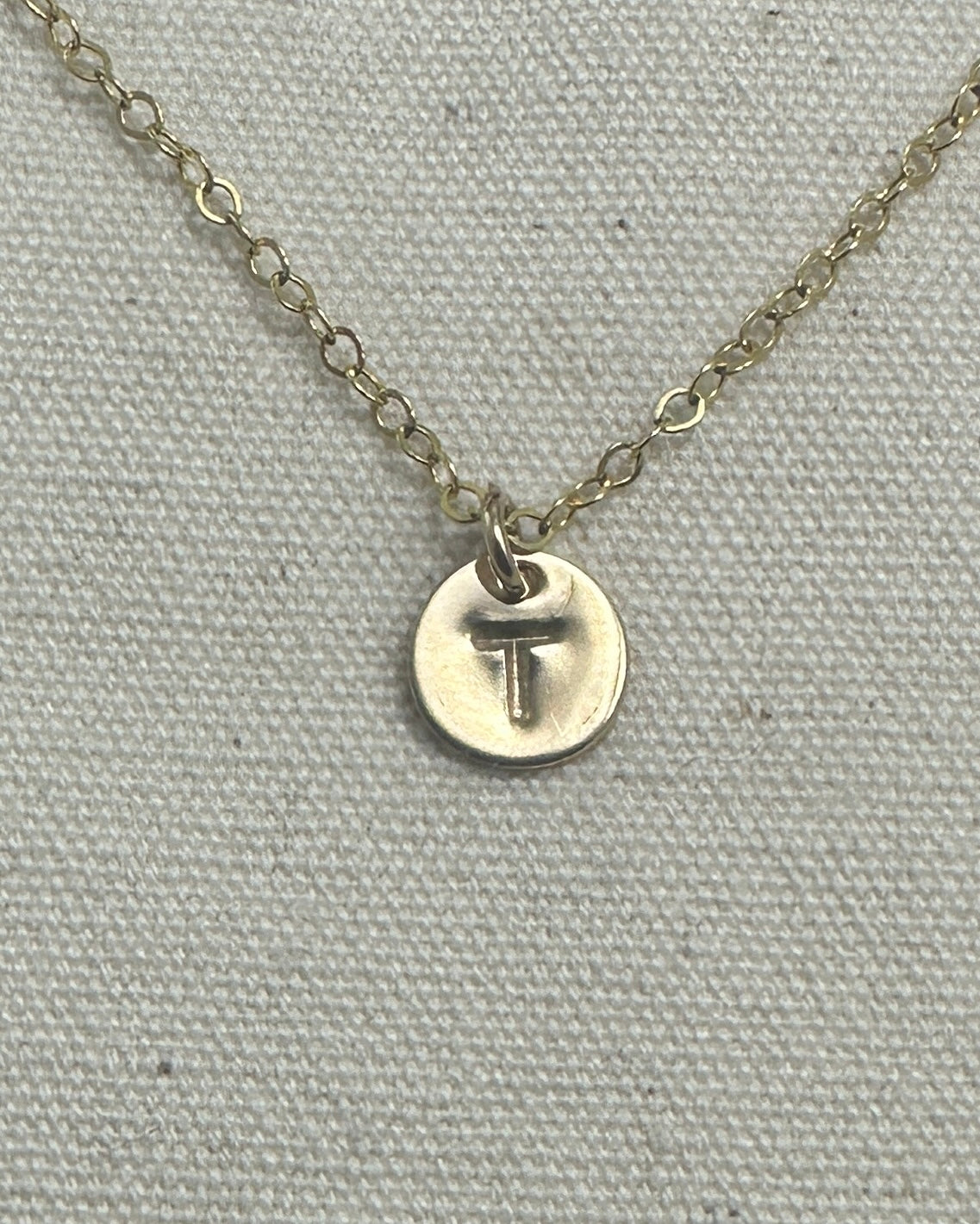 Min-I-nitials Gold Initial Necklace