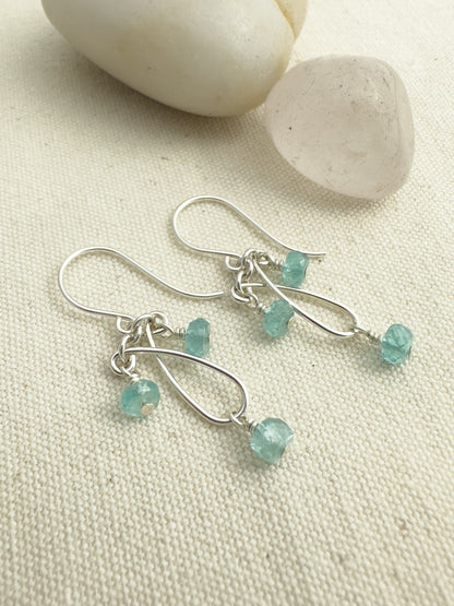 Contessa Silver Gemstone Earrings - Cloverleaf Jewelry