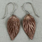 Beech Leaf Copper and Silver Earrings - Cloverleaf Jewelry