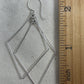 Prism Silver Double Diamond Interlocking Earrings
