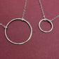 Halo Silver Circle Necklace - Cloverleaf Jewelry