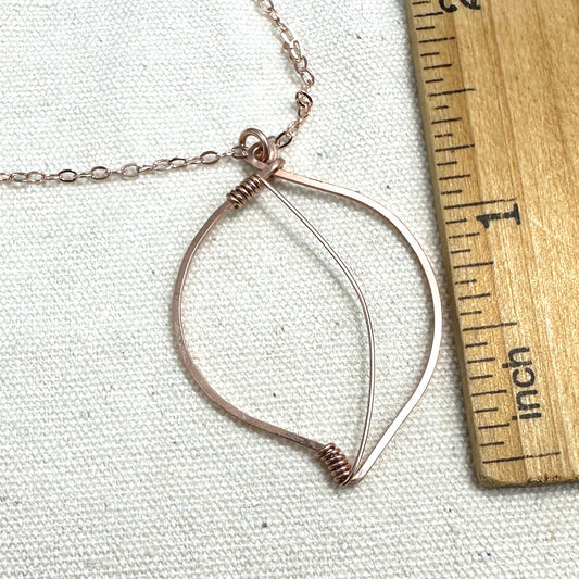 ON CLEARANCE Leaf Rose Gold Necklace