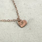 ON CLEARANCE Tiny Cross Heart Charm Rose Gold Necklace