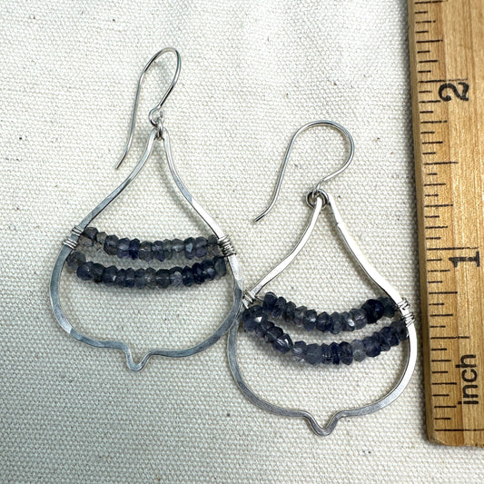 ON CLEARANCE Arabesque Iolite Silver Earrings