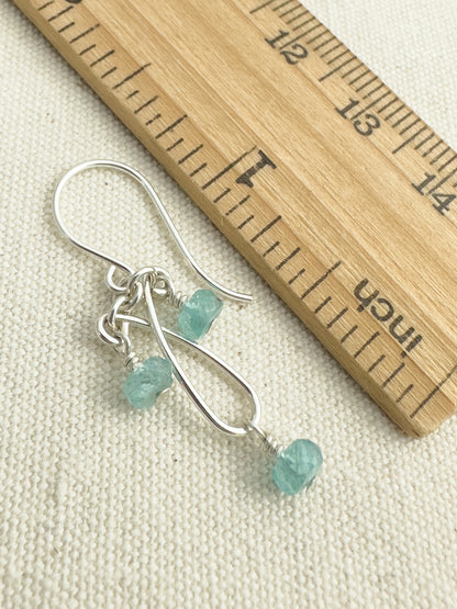 Contessa Silver Gemstone Earrings - Cloverleaf Jewelry