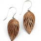 Beech Leaf Copper and Silver Earrings - Cloverleaf Jewelry