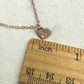 ON CLEARANCE Tiny Cross Heart Charm Rose Gold Necklace