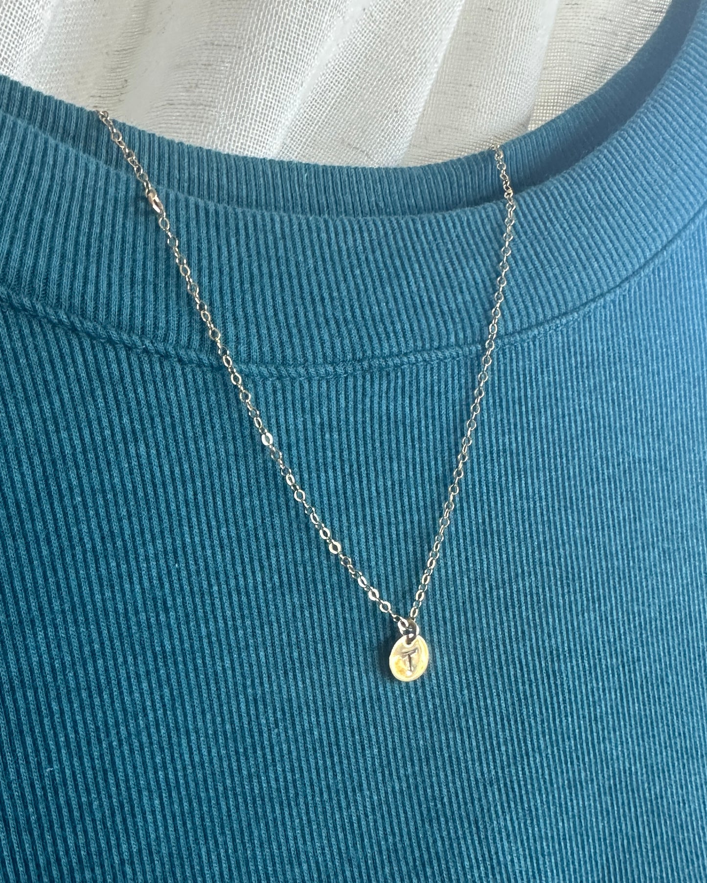 Min-I-nitials Gold Initial Necklace