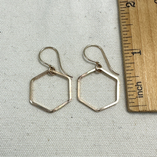 ON CLEARANCE Honeycomb Gold Earrings