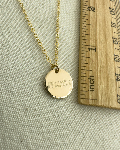 Written Name Pendant Necklace with Birthstones in Gold - Cloverleaf Jewelry