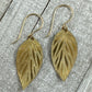 Beech Leaf Gold Earrings - Cloverleaf Jewelry