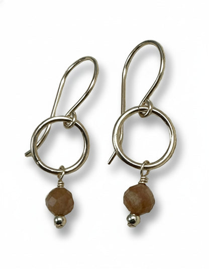 Demure Gold Gemstone Earrings - Cloverleaf Jewelry
