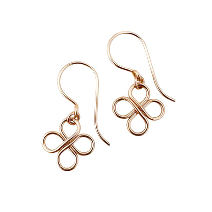 Clovers Gold Earrings - Cloverleaf Jewelry