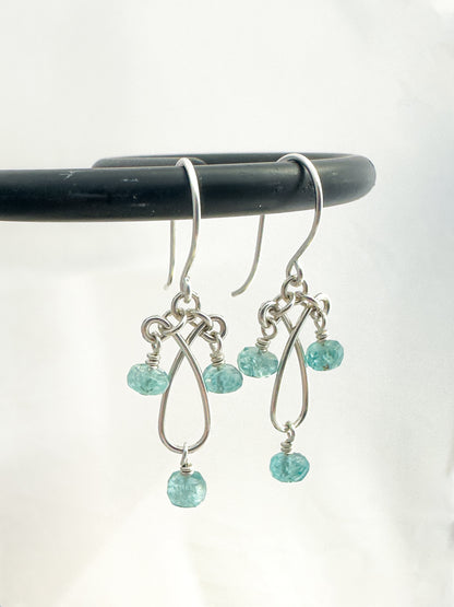 Contessa Silver Gemstone Earrings - Cloverleaf Jewelry