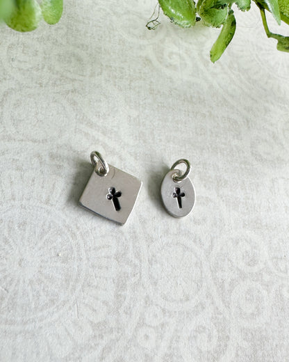 Tiny Cross Charm - Cloverleaf Jewelry