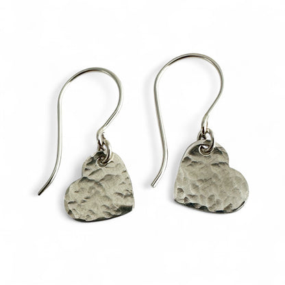 Cadence Silver Heart Earrings - Cloverleaf Jewelry