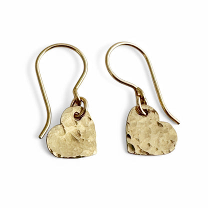Cadence Gold Heart Earrings - Cloverleaf Jewelry