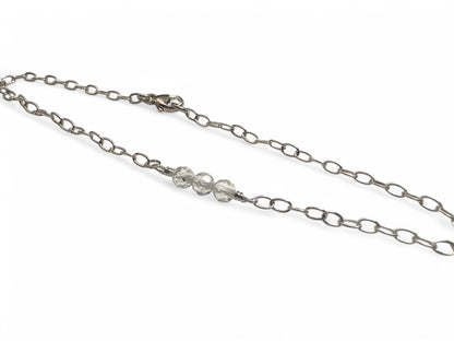Serenity Silver Gemstone Bracelet or Anklet - Cloverleaf Jewelry