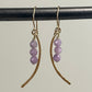 Arc Gold Gemstone Earrings - Cloverleaf Jewelry