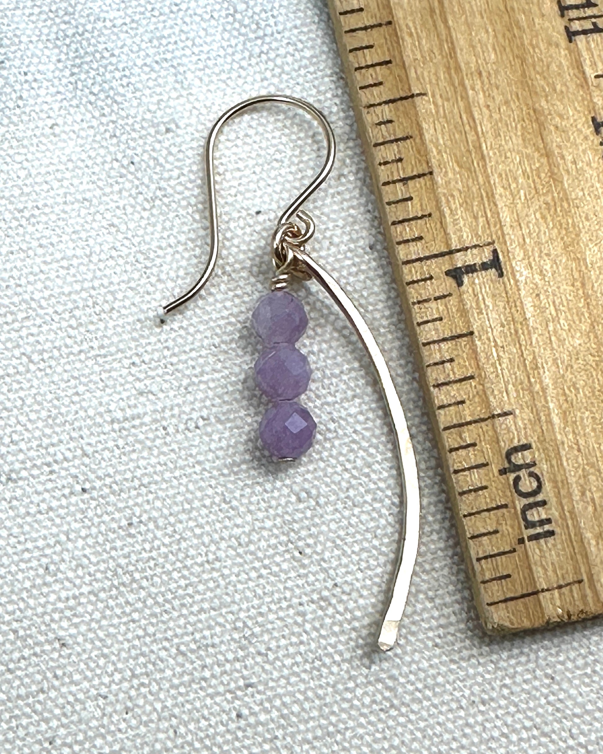 Arc Gold Gemstone Earrings - Cloverleaf Jewelry