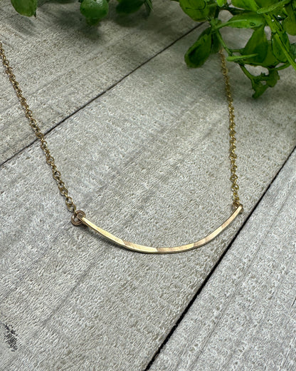 Arc Gold Necklace - Cloverleaf Jewelry