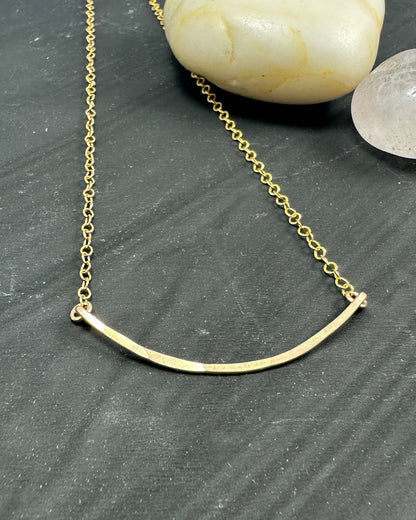 Arc Gold Necklace - Cloverleaf Jewelry