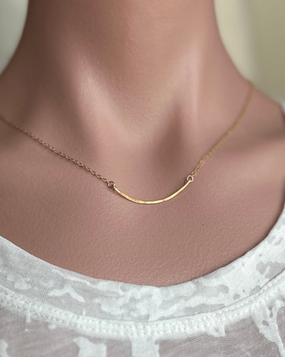 Arc Gold Necklace - Cloverleaf Jewelry