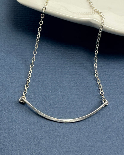 Arc Silver Necklace - Cloverleaf Jewelry