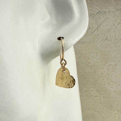 Cadence Gold Heart Earrings - Cloverleaf Jewelry