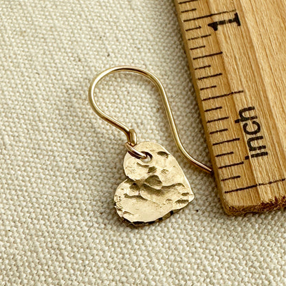 Cadence Gold Heart Earrings - Cloverleaf Jewelry