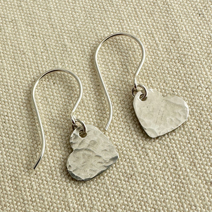 Cadence Silver Heart Earrings - Cloverleaf Jewelry